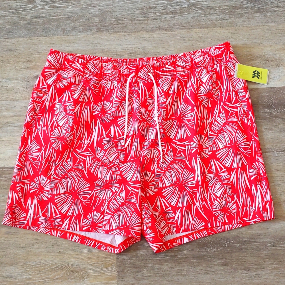 NWT All in Motion Men's UPF Hybrid Shorts Red Size XXL